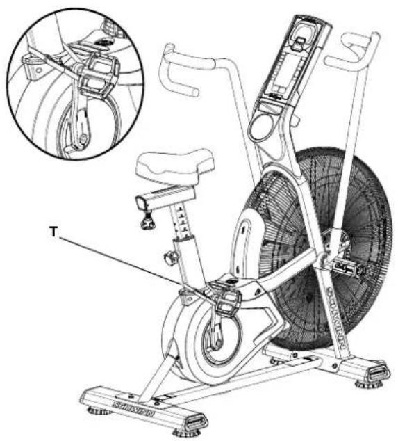 Schwinn Airdyne AD8 - Um die Lüftereinheit zu verriegeln: - 1