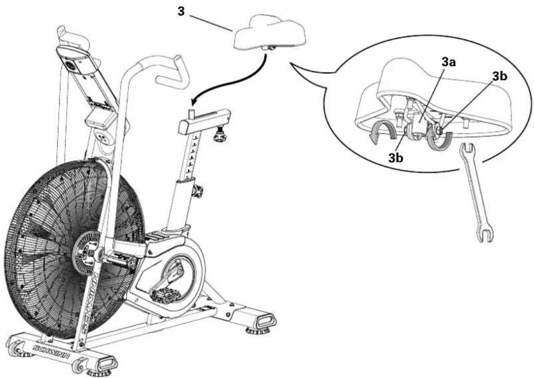 Schwinn Airdyne AD8 - Attach Seat to Seat Post - 1