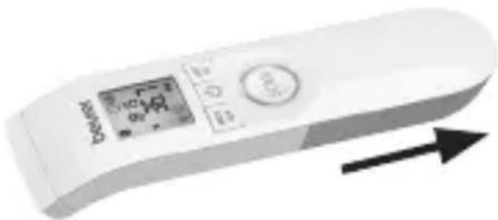 BEURER FT 95 - Inserting the battery - 1