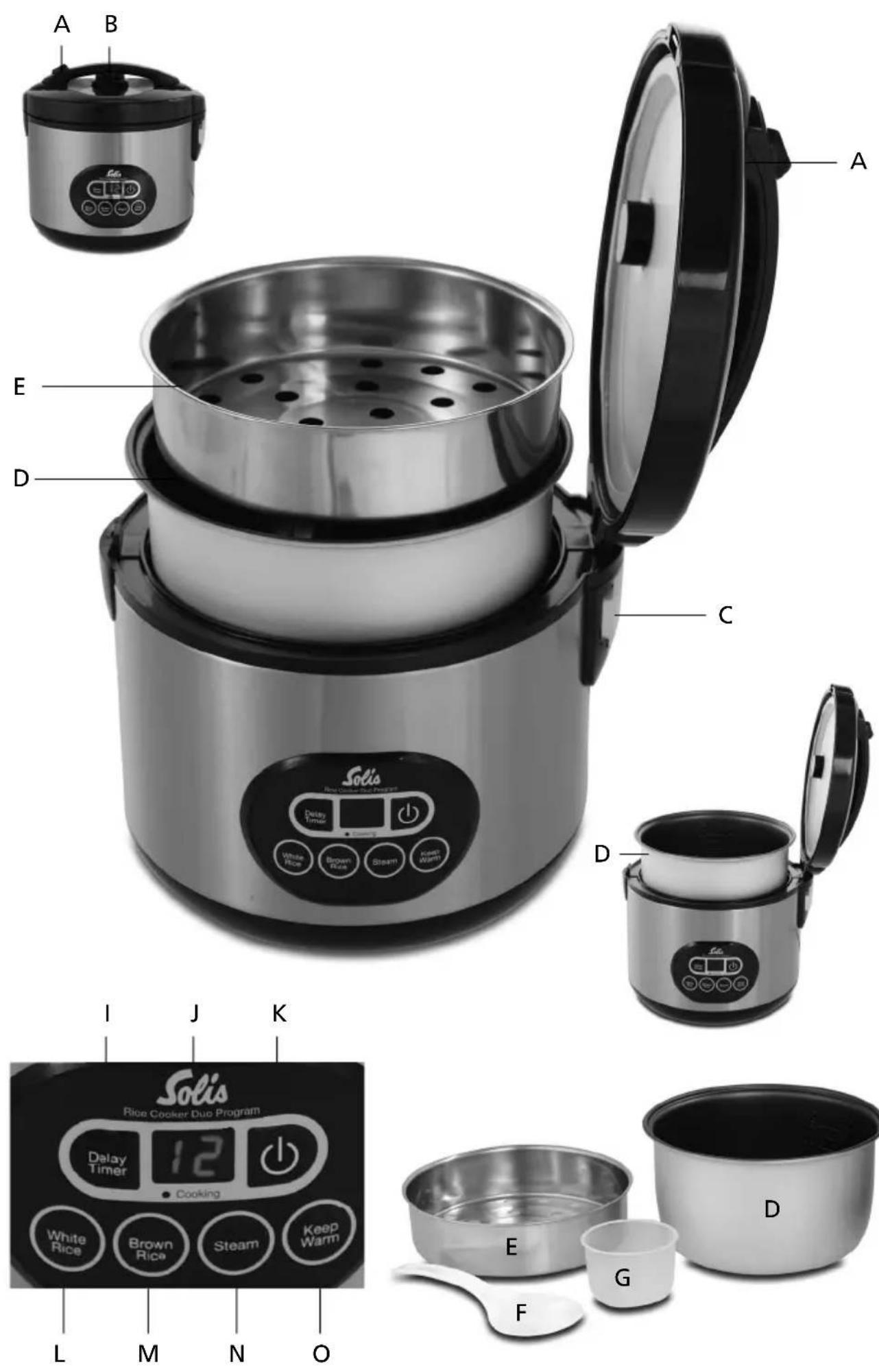 Solis Rice Cooker Duo Program 817 - BEDIENFELD: - 2