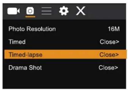 SALORA ACP550 - Time-lapse mode settings - 1