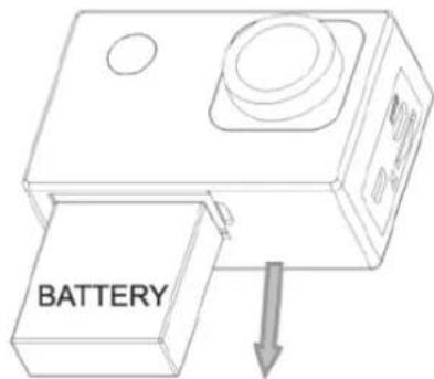 SALORA ACP550 - Removing the battery from the camera - 2