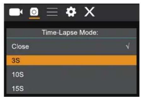 SALORA ACP550 - Time-lapse mode settings - 2
