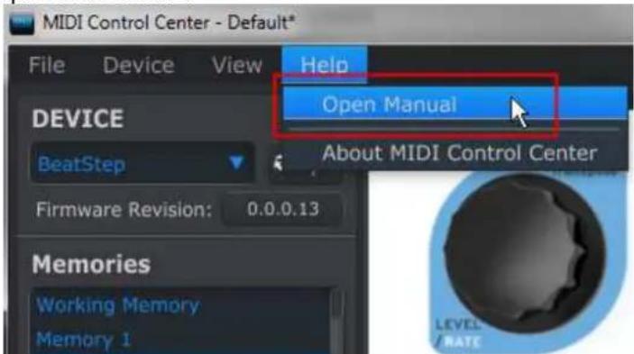 Arturia BeatStep - Le manuel du MIDI Control Center - 1