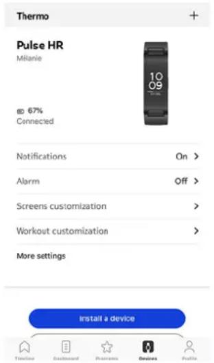 WITHINGS Pulse HR - Activer l'alarme - 1