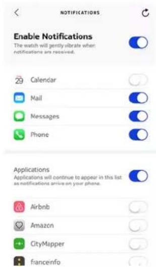 WITHINGS Pulse HR - Activer les notifications - 2
