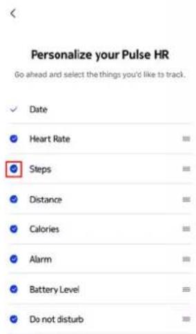 WITHINGS Pulse HR - Changer l'ordre des écrans - 2