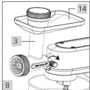 CARRERA No 657 - How to use the meat grinder with the food processor - 2