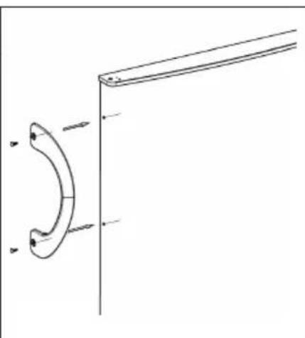 INVENTUM CVR501++ - Fix the handle to the door. - 2