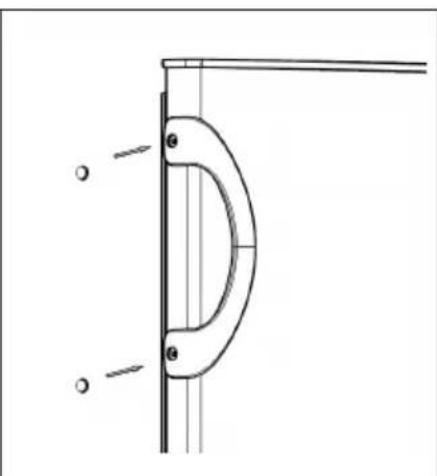 INVENTUM CVR501++ - Fix the handle to the door. - 3