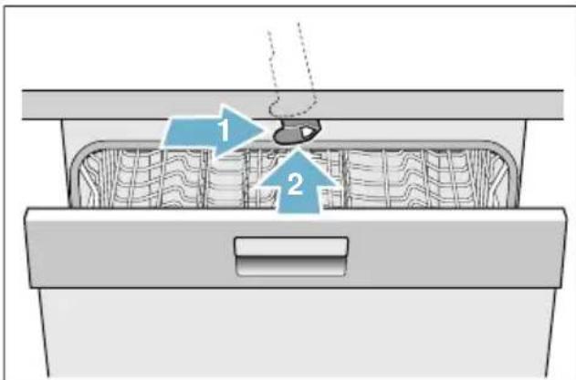 BOSCH Serie 4 SMS45AW02E - Pour désactiver la protection infant,procédez comme ceci (verrouillage de porte) : - 1
