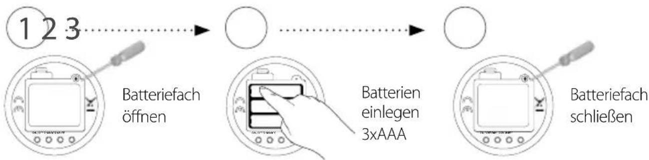 Reer Starlino 52100 - Batterien einsetzen - 2