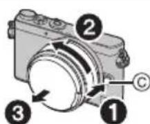 PANASONIC Lumix G 14mm f2.5 II ASPH. - YTO6bI CHaTb OBeKTHB, HaxMMTe KHOJKy OTKpbITnOObEeKTHBa C N ODHOBpeMeHHO NOBepHnte OBeKTHB Do ynpa B HappaBHeHH CTpeJIKN. - 1