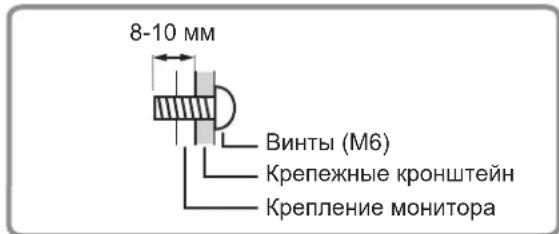 8-10 мм Винты (M6) Крепежные кронштейн Крепление монитора