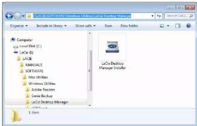 LACIE d2 Professional - INSTALLATION DE LACIE DESKTOP MANAGER - 1