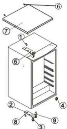 BAUKNECHT KV 185 - Inversione della porta scomparto interno - 2
