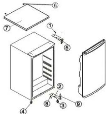 BAUKNECHT KV 185 - Inversione della porta scomparto interno - 1