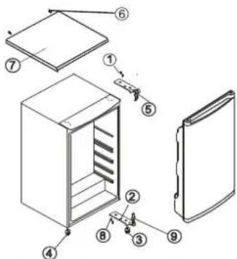 BAUKNECHT KV 185 - Inversion du sens de l'ouverture de la portedu compartmentement interieur - 1