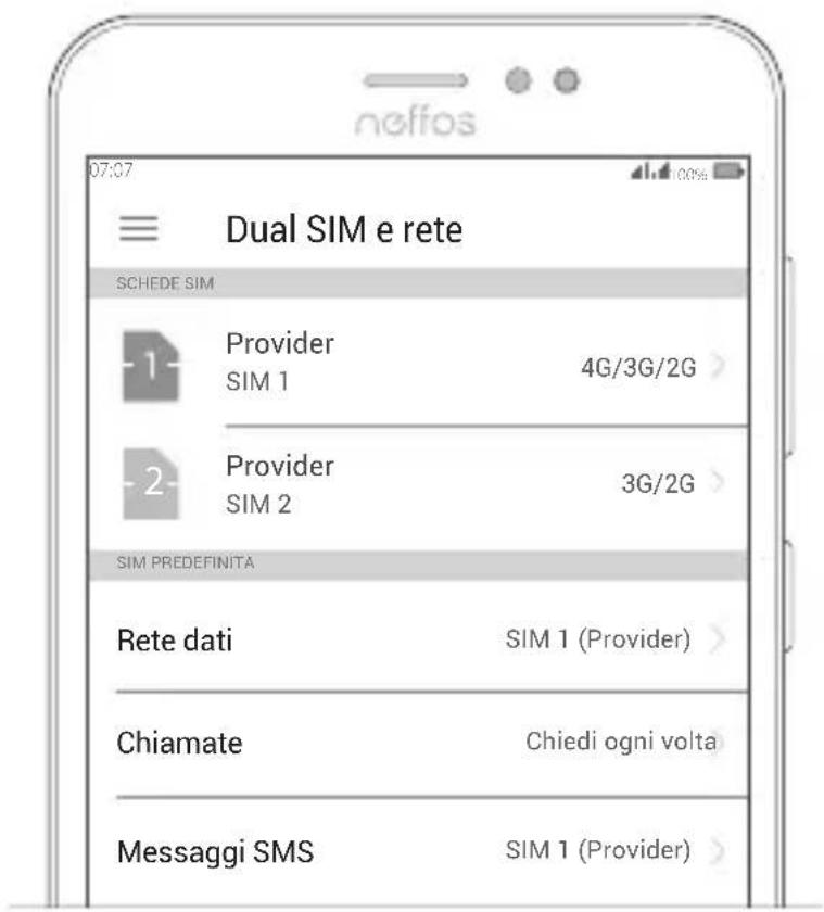 NEFFOS C7 - Impostazioni Dual SIM - 1