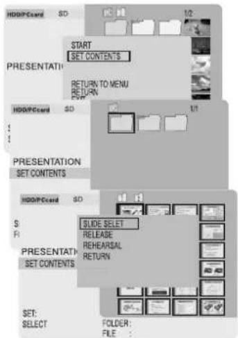 PANASONIC SVPT1PP - Pour prévisualiser le contenu de la presentation (REHEARSAL): - 1