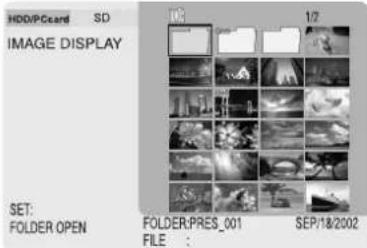 PANASONIC SVPT1PP - Viewing Images in the Index - 1