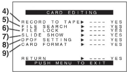 PANASONIC PVDV852 - Sous-menu [OTHER FUNCTIONS] - 2
