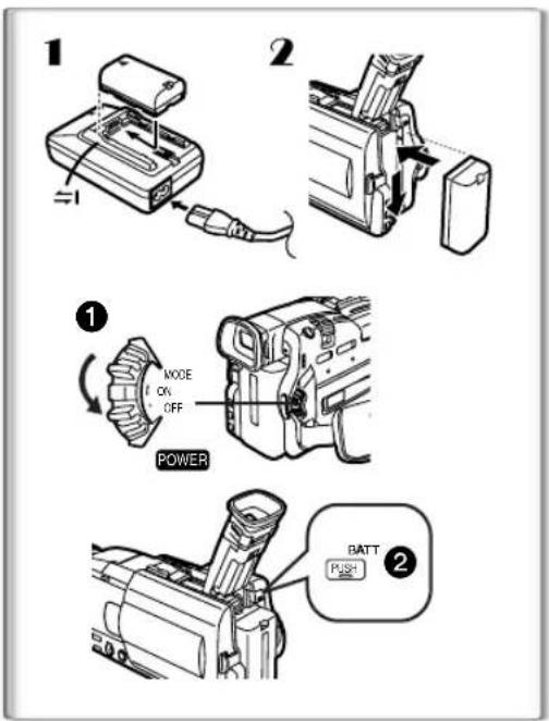 PANASONIC PVDV852 - Recharge de la batterie. (→ 12) - 1