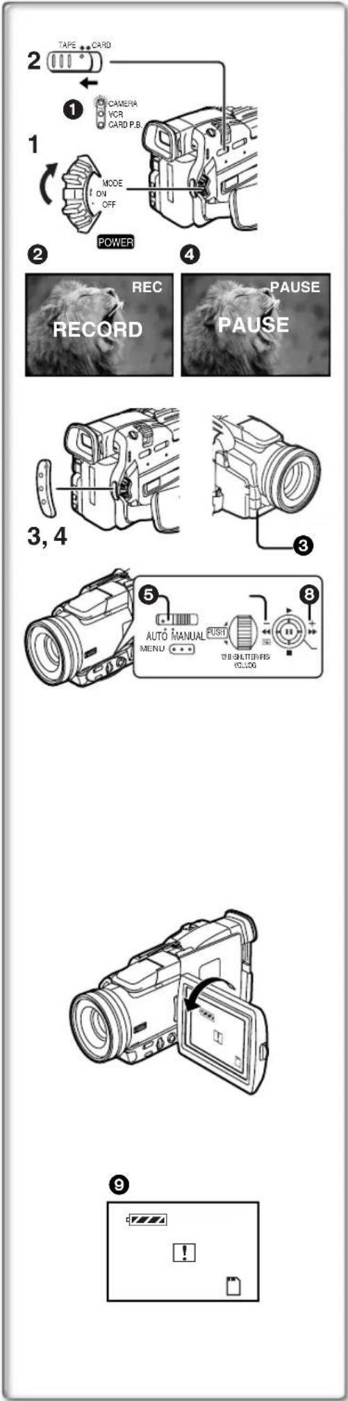 PANASONIC PVDV852 - Mode enregistrement audio - 1