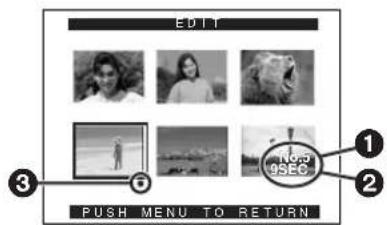 EDIT 1 Top 0sec 2 3 5 PUSH MENU TO RETURN