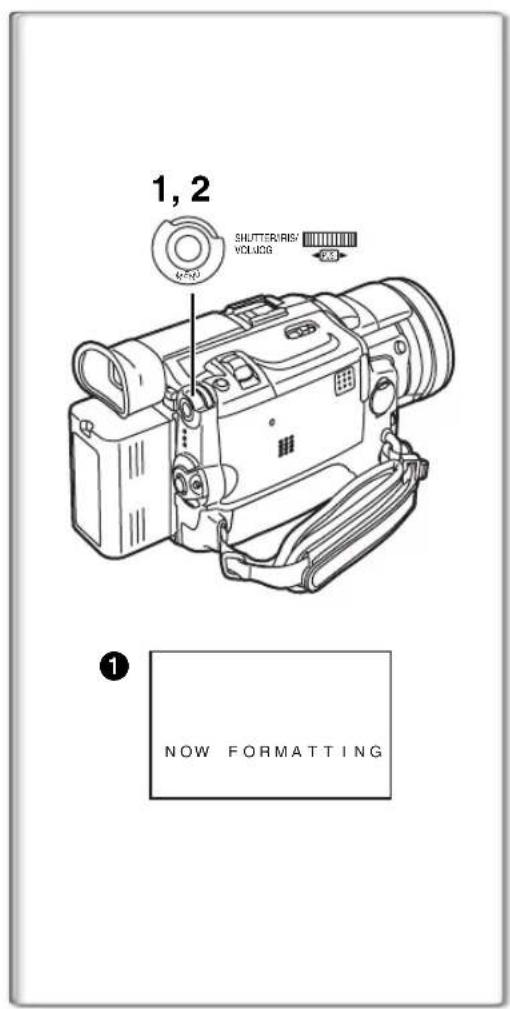1, 2 SHUTTER/RIS/ VOLUCG NOW FORMATTING