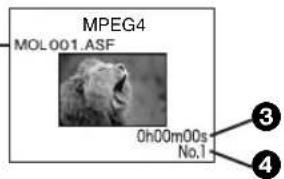MPEG4 MOL001.ASF 0h00m00s No.1 ③ ④