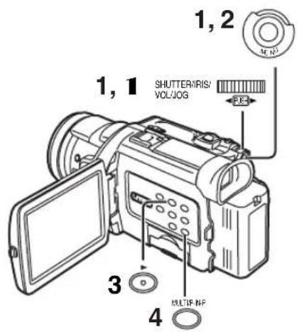 1, 2 1, 1 SHUTTER/IRIS/ VOL/JOG 3 MULTIP INF 4