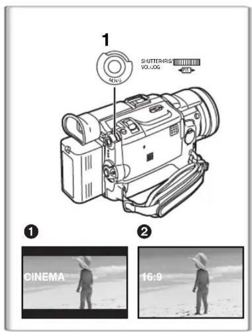 1 SHUTTERHIS VOUJOG 40Hz ① ② CINEMA 16:9