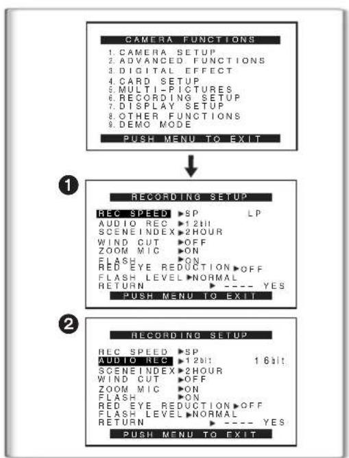 PANASONIC PVDV953 - Short-Cut Menus of the Card Playback Mode A - 3