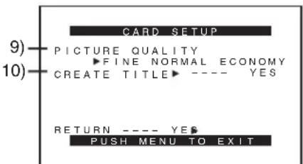 PANASONIC PVDC252 - Sous-menu [OTHER FUNCTIONS] - 3