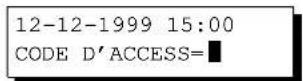 PANASONIC Panafax DX2000 - Fonctionnement du télécopier avec code d'accès (Restriction globale) - 1