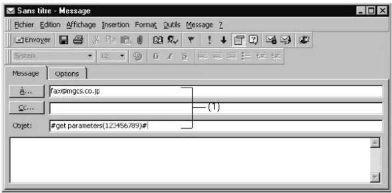 PANASONIC Panafax DX2000 - Exemple de récapération des paramètres Internet - 1