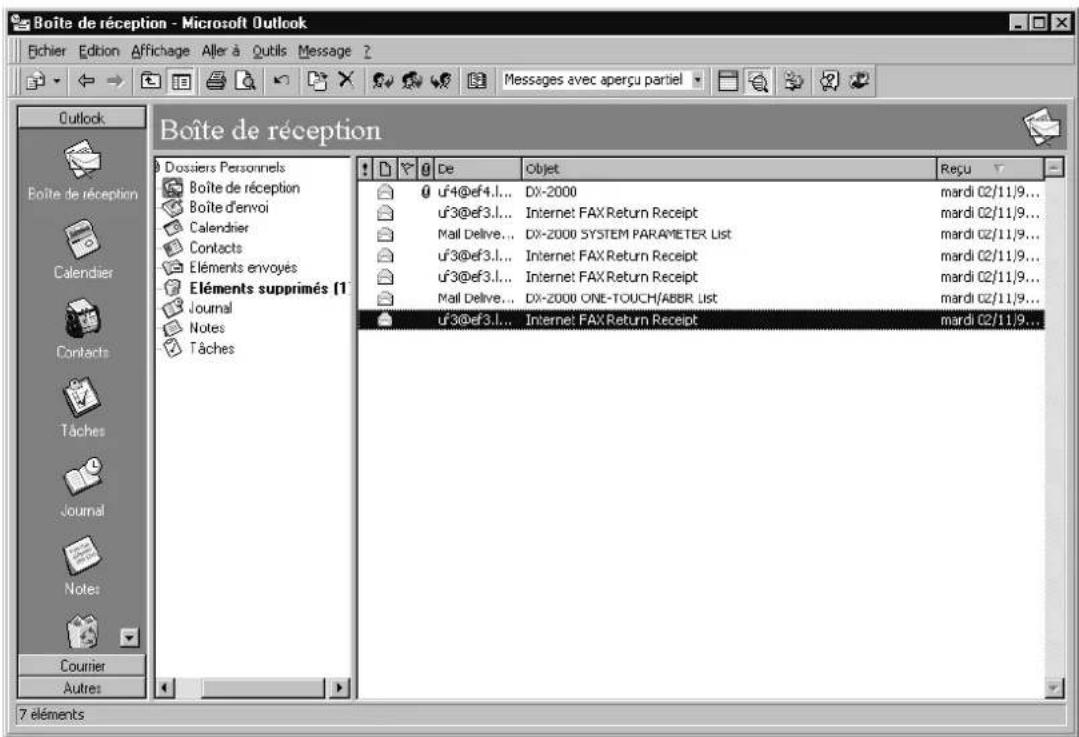 PANASONIC Panafax DX2000 - Réception sur PC d'une télécopie Internet - 1