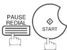 PANASONIC Panafax DX2000 - Recomposition du dernier numéro, avec document sur le plateau d'alimentation - 3