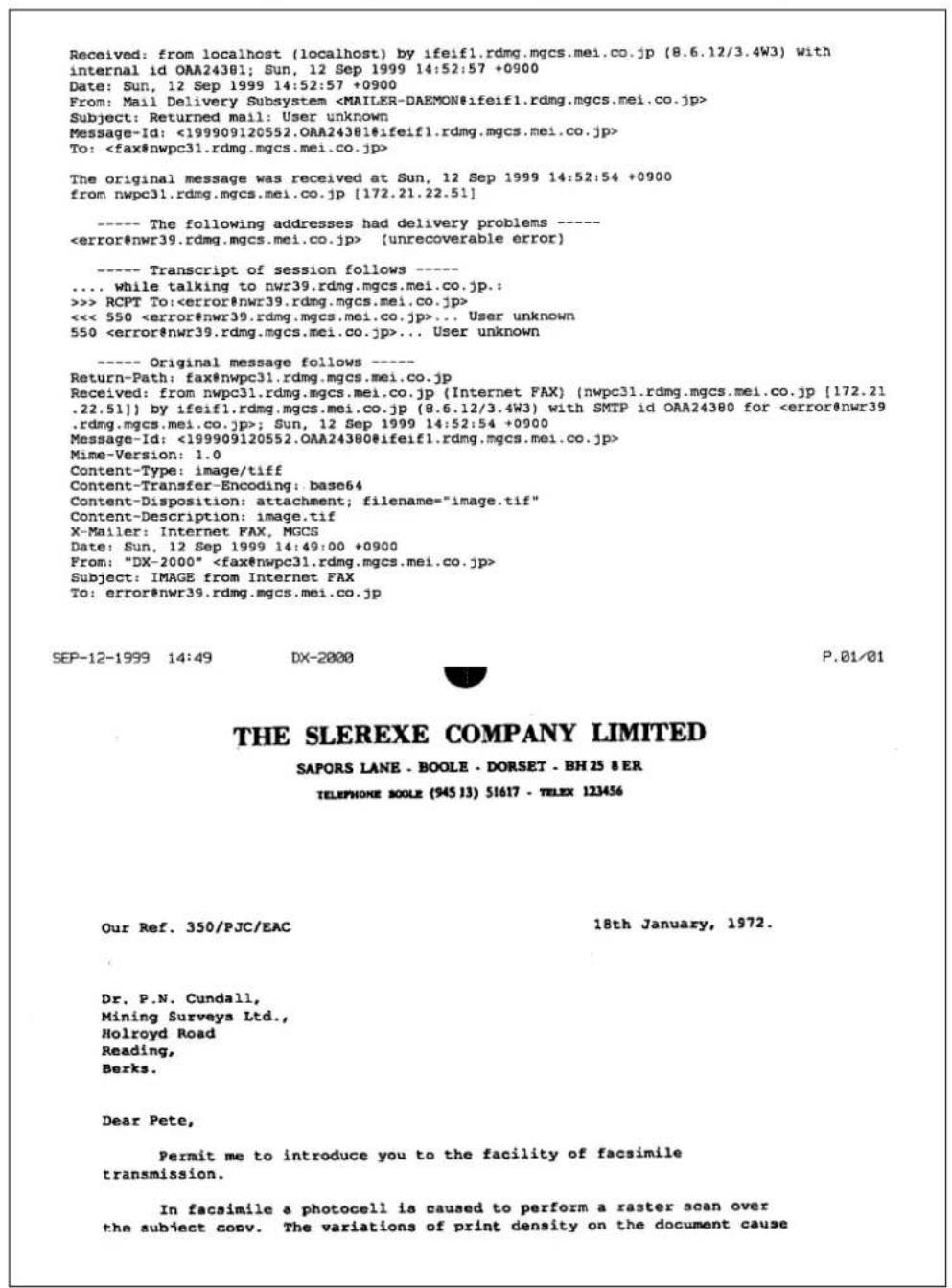 PANASONIC Panafax DX2000 - Exemple de rapport d'erreur (Utilisateur inconnu) - 1