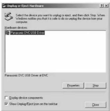 PANASONIC PVDV952 - Check if Palmcorder is correctly recognized - 2