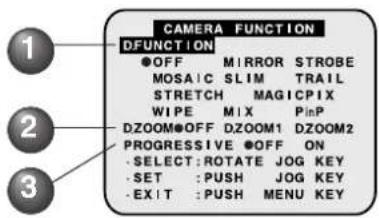 PANASONIC PVDV102 - Camera Mode Menu Screen - 1