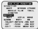 PANASONIC PVDV102 - Setting the MENU Items (EX. VCR Mode menu) - 2