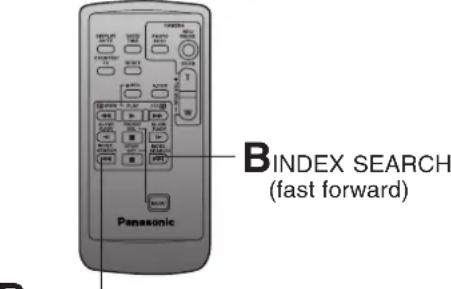 PANASONIC PVDV102 - Index Forward/Reverse Search (Remote Control Only) - 2