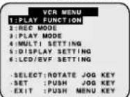 PANASONIC PVDV102 - [Menu magnétoscope] - 2