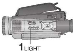 PANASONIC PVDV102 - Hold down LIGHT for more than 0.7 seconds to turn ON or OFF. - 1