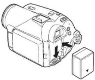 PANASONIC NVGS70 - Einsetzen des Akkus - 1