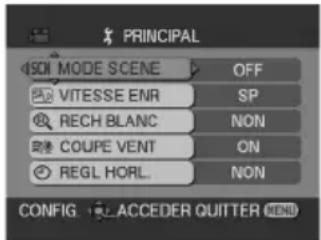 PANASONIC NVGS70 - [MENU D'ENREGISTREMENT SUR BANDE] - 1