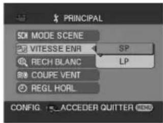 PANASONIC NVGS70 - Utilisation de I'ecran de menu - 10