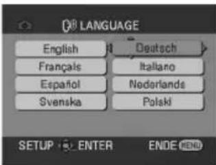 PANASONIC NVGS70 - Einstellen der Menüsprache - 1